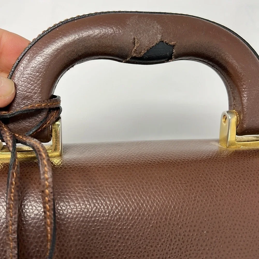 Gianfranco Lotti Firenze Top Handle Men's Women's Pebbled Leather Briefcase Bag